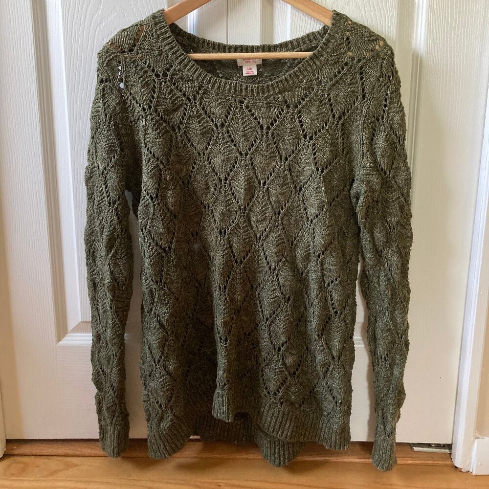 Mossimo Pullover Dark Green Sweater